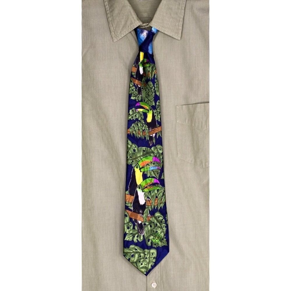 VINTAGE MUSEO HAND MADE NOVELTY TUCAN TIE